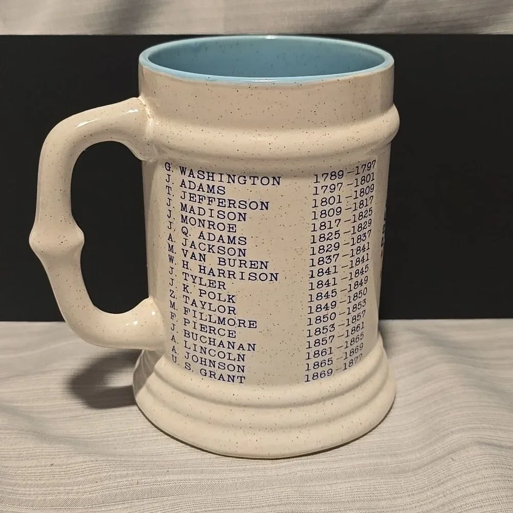 Vintage Presidents Of The USA Coffee, Tea Mug Washington To Nixon 1969,Stoneware